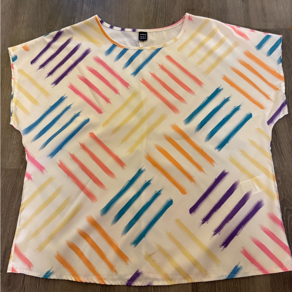 Multicolor Brushstroke Women's Blouse